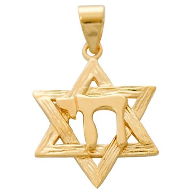 Chai Star of David Pendant